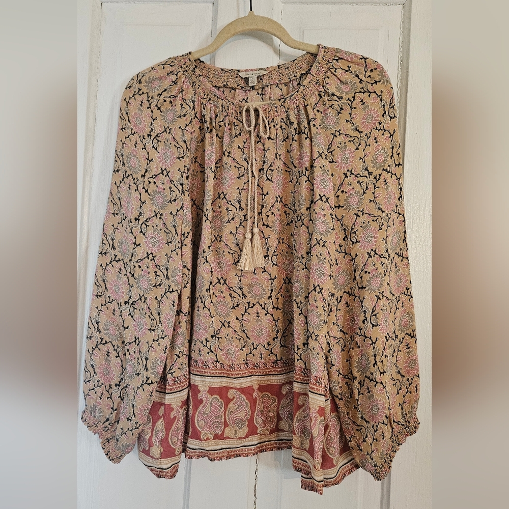 Lucky Brand Women's Peasant Style Blouse